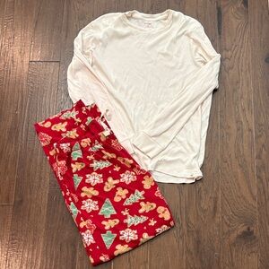 Festive Cream and Red men’s Pajamas